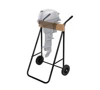 Relaxdays Soporte para motor fueraborda de eje largo hasta 100 kg, negro | Transporte y almacenamiento, acero