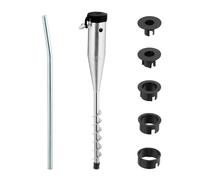 Relaxdays Soporte para sombrilla de playa negro,plata