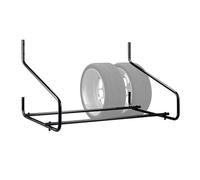 Relaxdays Soporte Ruedas Pared, para Colgar 4 Llantas, Almacenaje Neumáticos, Telescópico, hasta 80 kg, Acero, Negro, 67 x 117,5 x 74 cm