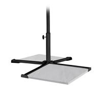 Relaxdays Soporte sombrilla con peso, negro negro