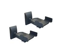 Relaxdays Soportes de pared para altavoces x2 negro