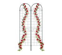 Relaxdays Soportes enredaderas set de 2 220 cm verde oscuro