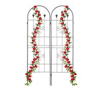 Relaxdays Soportes para trepadoras negros set de 2 negro