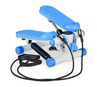 Relaxdays Stepper 2 en 1, con Pantalla y Agarraderas, Pedaleador para Casa, Resistencia Variable, Máquina Fitness, Azul