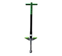 Relaxdays Stick Pogo-Bastón para niños (35 kg, Acolchada, Antideslizante, Acero Inoxidable), Color Azul y Verde, Espuma, plástico, 1 Unidad
