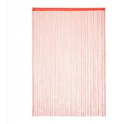 Relaxdays String Curtain Cortina de Hilos para Puertas y Ventanas, Lavable, para Cortar a Medida, Visillo 145x245 cm, Rojo, Poliéster, 145x245cm