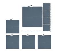 Relaxdays Suelo Goma, 60x60 cm, 24 Esterillas Fitness con Borde, Goma EVA, 3m², Gimnasio, Alfombra Puzle, Protector, Gris