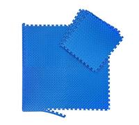 relaxdays Suelo Goma EVA, Alfombra Puzzle, Esterilla Fitness, Tatami, con Bordes, Set de 8 Piezas, 3 m², 60x60 cm, Azul, Adultos Unisex