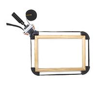 Relaxdays Sujetador de Marcos, 3 x 10 x 28 cm, 4 m Correa de Nailon y plástico, Mordazas, 0.33 Kg, Color Negro decente