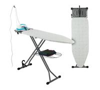 Relaxdays Tabla de planchar 115 x 39 cm blanco,negro,gris