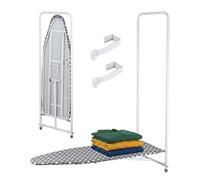 Relaxdays Tabla de Planchar de Puerta, 108,5x43 cm, Plegable, Blanco/Gris | Ahorra espacio, ideal para espacios pequeños