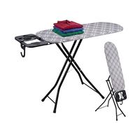 Relaxdays Tabla de Planchar y Vapor para planchas y alisadores, Gris | 109,5 x 35 cm, estación plegable de planchado