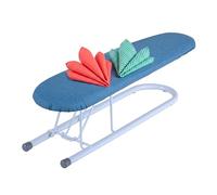 Relaxdays Tabla para Planchar Mangas, 52 x 12,5 cm, Azul/Blanco | Funda de algodón, plegable