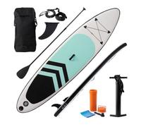 Relaxdays Tabla Sup Hinchable, Set con Remo y Bomba, 150 kg, (Al x An x L) 15 x 80 x 320 cm, Drop-Stitch, Multicolor