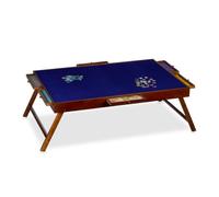 Relaxdays Tablero de puzzle con 6 cajones y patas marrón,crema,azul oscuro