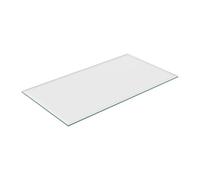 Relaxdays Tablero Vidrio Templado, 120x65 cm, Grosor 8 mm, Panel Cristal Rectangular, Mesa y Chimenea, ESG, Transparente, 120 x 65 cm