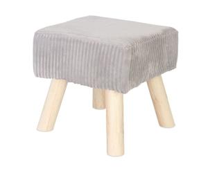 Relaxdays Taburete Cord marrón claro,gris