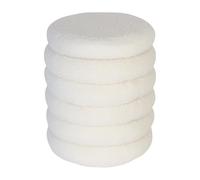 Relaxdays Taburete de almacenaje en Tejido bouclé Teddy, Estilo Boho y skandi, 44x37x37 cm, Blanco