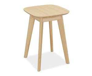 Relaxdays Taburete de Bambú, Banqueta para Cocina, Pasillo y Baño, 46 x 33 x 33 cm, Madera, Banca para Plantas, Natural