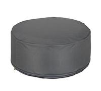 Relaxdays Taburete hinchable, puf exterior para acampada y jardín, taburete redondo, puf, altura x 56 cm, gris oscuro, 1 pieza