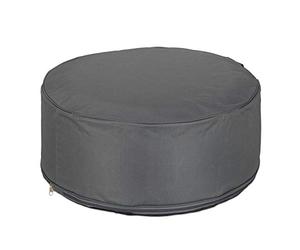 Relaxdays Taburete hinchable, puf exterior para acampada y jardín, taburete redondo, puf, altura x 56 cm, gris oscuro, 1 pieza