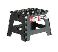 Relaxdays Taburete plegable, 2 unidades negro,gris