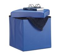 Puff almacenaje taburete plegable otomana decorativa baúl cuadrado 40 litros