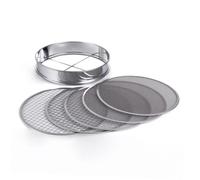 Relaxdays Tamiz de jardín 5 insertos Ø 30 cm plata