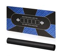 Relaxdays Tapete póker Texas Hold'em 120 x 60 cm blanco,azul,negro