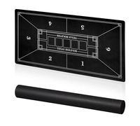 Relaxdays Tapete Póquer, 120 x 60 cm, Mantel Poker Texas Hold'em, Alfombrilla Antideslizante, Bolsa, 6 Jugadores, Negro, 60% poliéster 40% Caucho