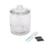 Relaxdays Tarro de Cristal hermético de 4 l con Tapa, 26 x 18 x 18 cm, Transparente