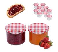 Relaxdays Tarros de conserva, Juego de 12, 220 ml, Tapa Twist-Off hermética, para mermeladas, Transparentes