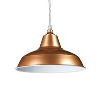 Relaxdays Techo Industrial, Lámpara Colgante, Un Foco, 112 x 28 x 28 cm, Cobre