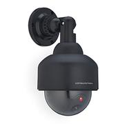 Relaxdays Telecamera Finta di Sorveglianza Cámara Seguridad Falsa, Intermitente, Interior y Exterior, Prevención de Robos, Videovigilancia Mentira, Negro, 1 Unidad