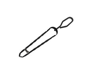 Relaxdays Tenazas forjadas para leña, 46 cm negro