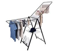 Relaxdays Tendedero, abatible, (Al x An x Fon) 104,5 x 171 x 58 cm, Negro