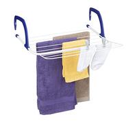 Relaxdays Faltbarer Hängetrockner Tendedero Colgante, para Colgar, Balcón, Calefacción y Camping, Ahorro Espacio, 4 m Longitud Secado, Blanco, 15,5 x 51 cm