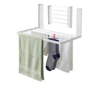 Relaxdays tendedero magnético Plegable, sin taladrar, Blanco | 25 x 40,5 x 25 cm, acero