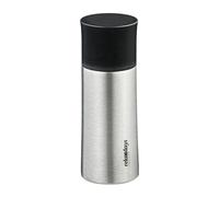 Relaxdays Termo para café de 300 ml con vaso negro,plata