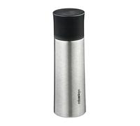 Relaxdays Termo para café de 400 ml con vaso negro,plata