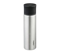 Relaxdays Termo para café de 750 ml con vaso negro,plata