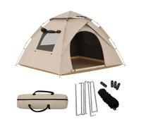 Relaxdays Tienda 3-4 personas, montaje rápido beige,marrón,negro