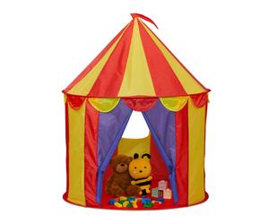 Relaxdays Tienda de circo para niños azul,amarillo,rojo