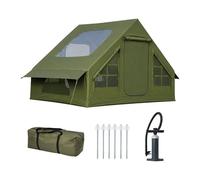 Relaxdays Tienda hinchable 5-6 personas verde