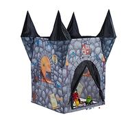Relaxdays Tienda Infantil del Castillo del Terror, Casa Juguete para Niños, Poliéster, 132 x 110 x 110 cm, Negro, color (10022463)