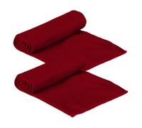 Relaxdays Toallas gimnasio enfriamiento, Pack de 2 rojo oscuro,transparente,gris