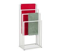 Relaxdays Toallero de 4 barras blanco