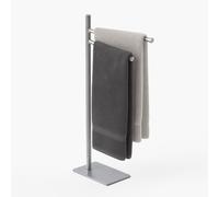 Relaxdays Toallero de acero inoxidable de 2 barras plata