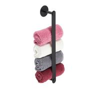 Relaxdays Toallero de pared autoadhesivo negro negro