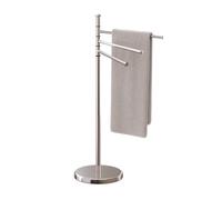 Relaxdays Toallero de Pie, 3 Brazos Giratorios, 85,5x42x22 cm, Soporte Toallas, Acero Inoxidable, Baño, Color a Elegir